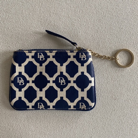 Dooney and Bourke Keychain Wristlet Navy/White - Picture 3 of 10
